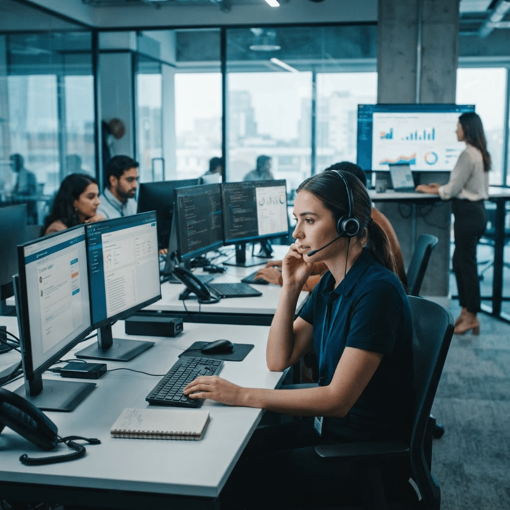 Telemedia team working across technology, telecom, and marketing operations