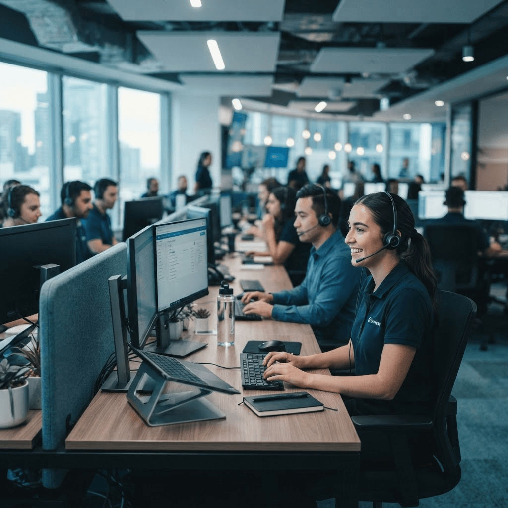 Telecom & Communications team at work